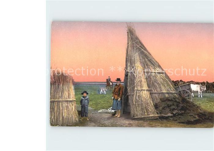 Hortobagy Leben auf der Halde Hirten vor Rohrhuette