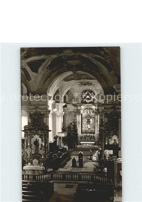 Beuron Donautal Erzabtei Chor der Kirche zur Weihnachtszeit