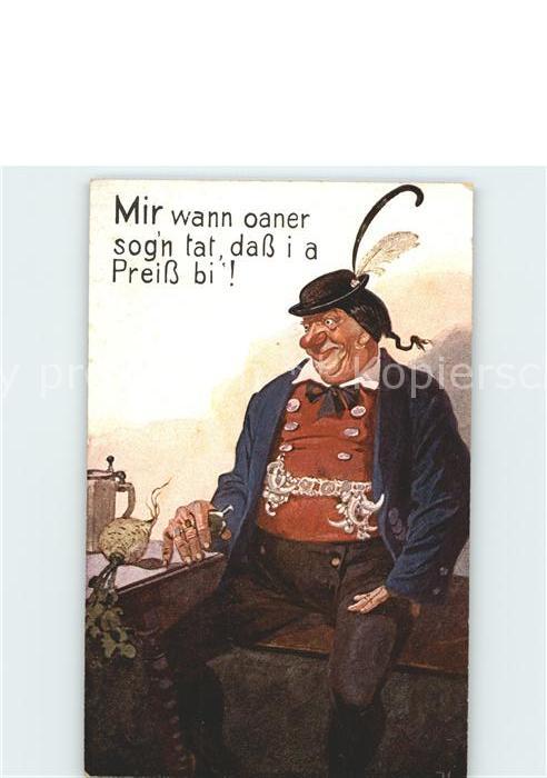 Muenchen Bayern Karikatur Mir wann oaner sog'n tat dass i a Preiss bi