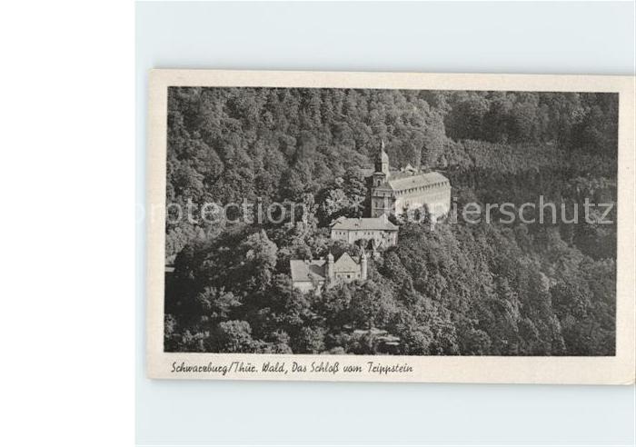 Schwarzburg Thueringer Wald Schloss vom Trippstein