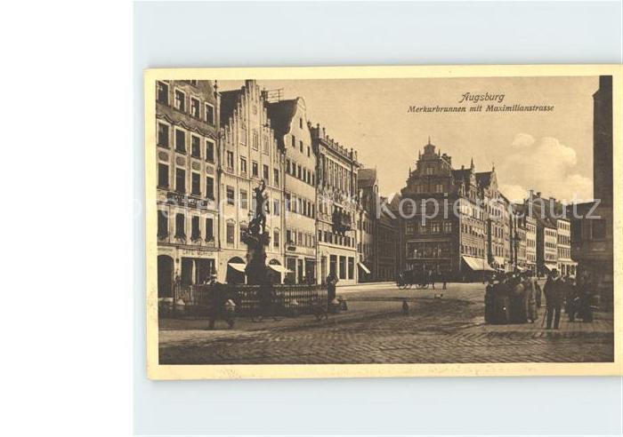 Augsburg Merkurbrunnen Maximilianstrasse
