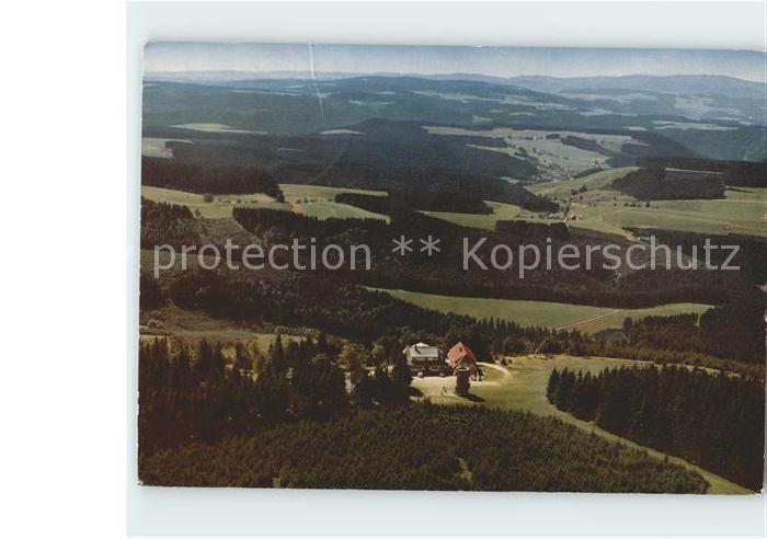 Furtwangen Berggasthof zum Brendturm auf dem Brend Wintersportplatz Fliegeraufna