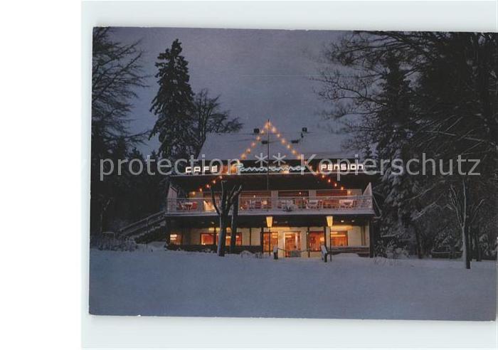 Braunlage Harz Cafe Pension Panorama Winternacht