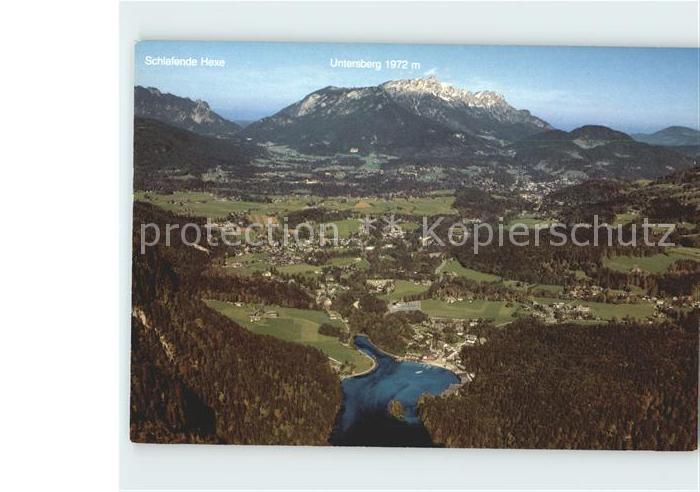 Schoenau Koenigssee Fliegeraufnahme Alpen