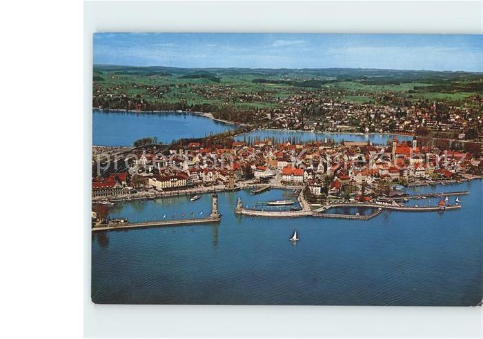 Lindau Bodensee Hafen Fliegeraufnahme