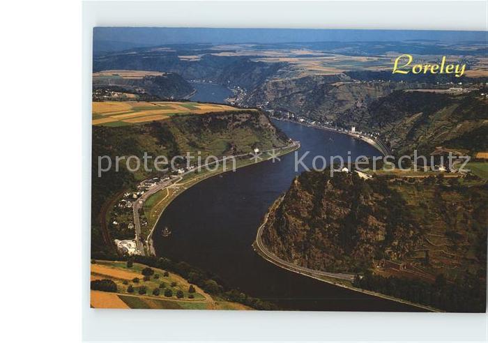 St Goarshausen Fliegeraufnahme Loreley