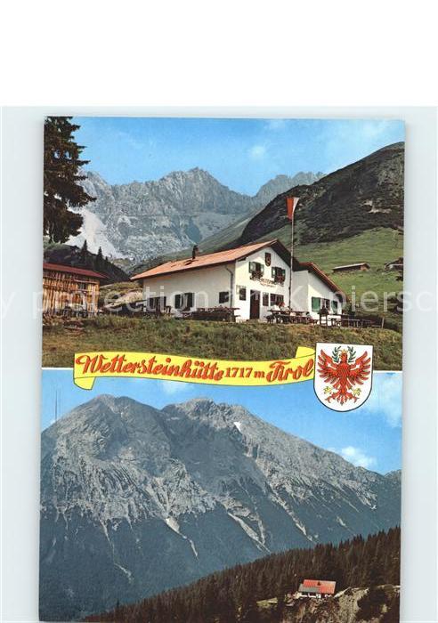 Leutasch Wettersteinhuette Scharnitzspitze Hohe Munde Alpen Wappen