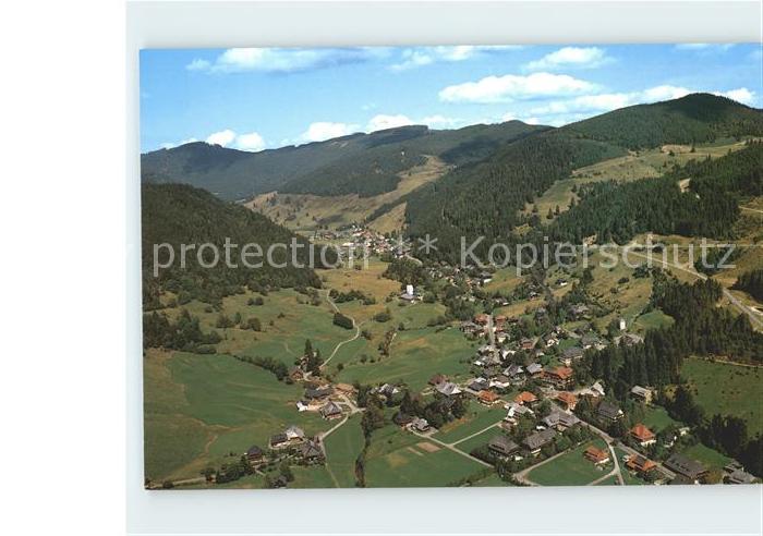 Menzenschwand Luftkurort und Wintersportplatz Schwarzwald Fliegeraufnahme