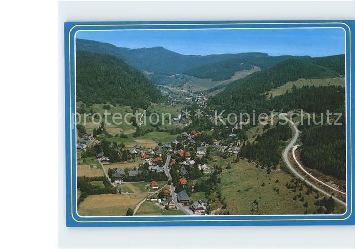 Menzenschwand Luftkurort und Wintersportplatz Schwarzwald Fliegeraufnahme