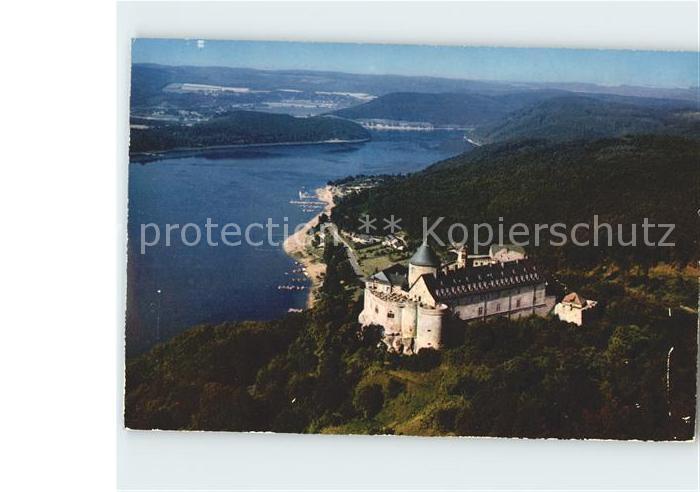 Waldeck Edersee Schloss Waldeck mit Edersee Fliegeraufnahme