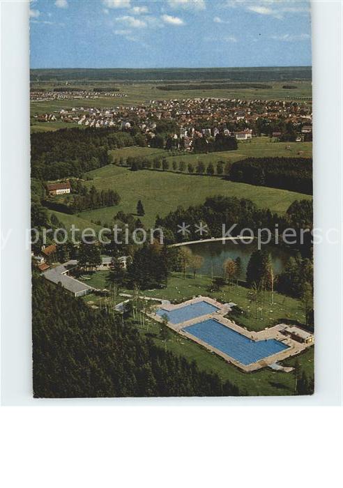 Bad Woerishofen Staedt. Schwimmbad am Sonnenbuechlsee Gartensiedlung Fliegeraufn