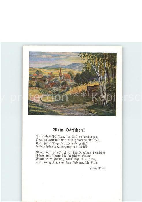 Gedicht auf AK Mein Doerfchen Franz Illgen