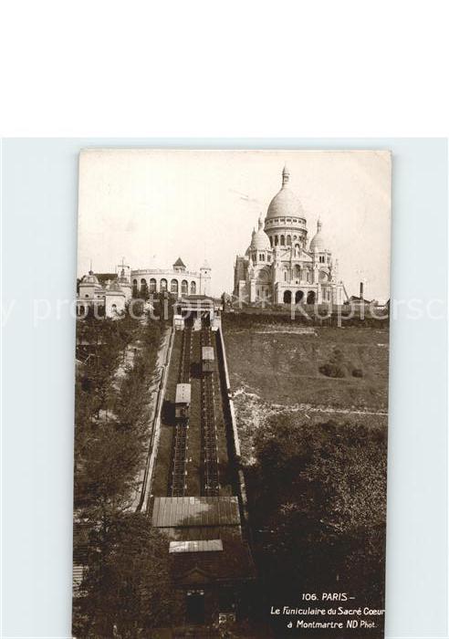 Zahnradbahn Funiculaire Sacre Coeur Montmatre Paris
