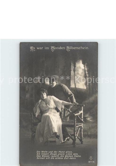 Poesie Krieg Es war im Mondes Silberschein