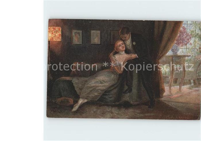 Verlag Galerie Muenchner Meister Nr. 411 M. A. Lerisch Daemmerstunde