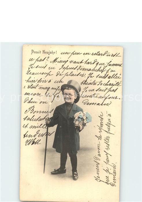 Neujahr Kind Mode Hutmode Blumen