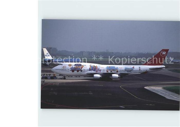 Flugzeuge Zivil Northwest Airlines Boeing 747-400 N670US World Plane