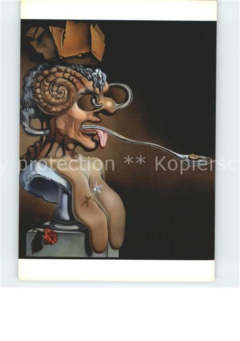 Kuenstlerkarte Salvador Dali Retrat de Picasso Gloria del Sol 1947