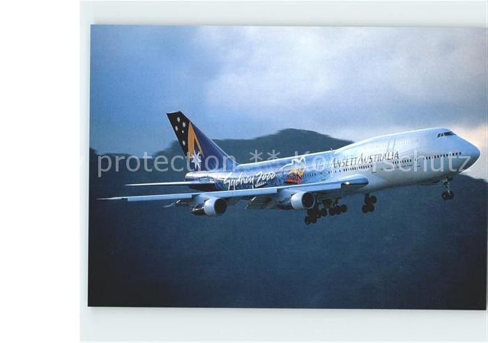 Flugzeuge Zivil Ansett Australia Sydney 2000 B747-312 VH-INJ c/n 23029/590