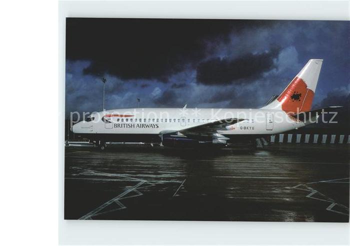Flugzeuge Zivil British Airways Poppy col. Boeing B-737-200 G-BKYG
