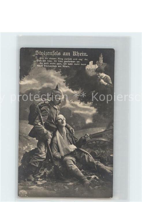 Poesie WK1 Soldat Verwundeter Stolzenfels am Rhein