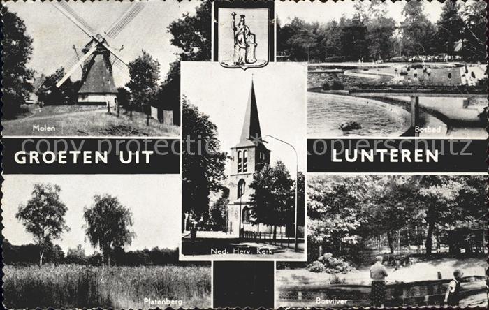 Lunteren Molen Bosbad Bosvijver Platenberg Kerk