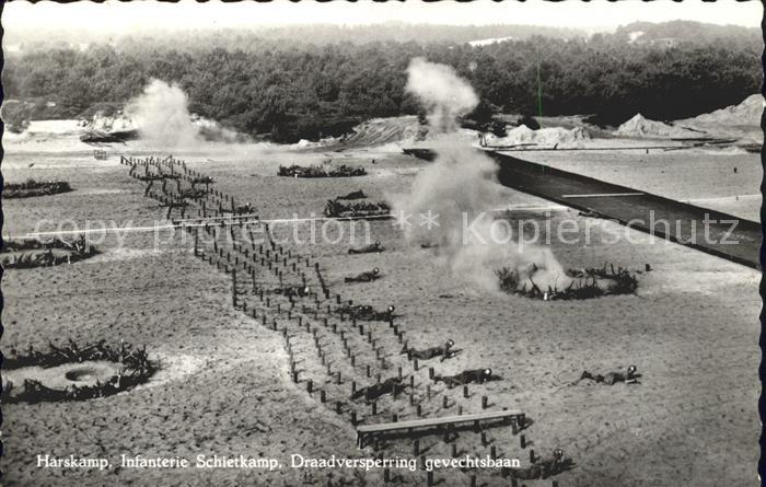 Harskamp Inf. Schietkamp Draadversperring gevechtsbaan