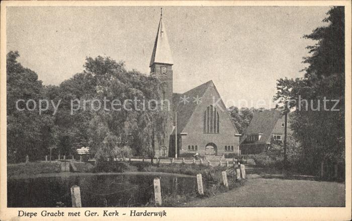 Harderwijk Diepe Gracht met Ger. Kerk