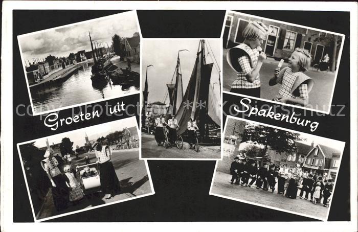 Spakenburg Kanal Schiff Trachten Kinder