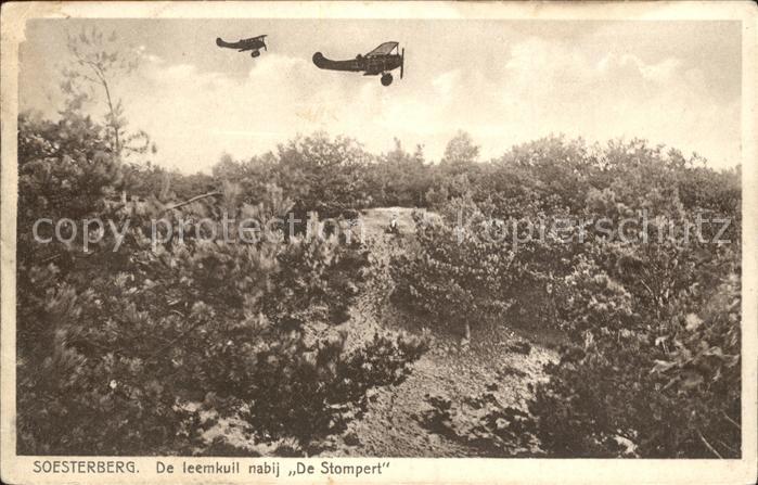 Soesterberg De leemkuil nabij De Stompert Flugzeug