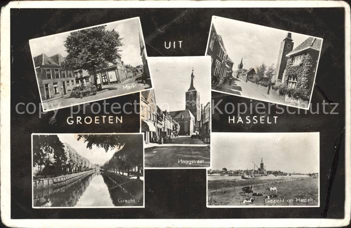 Hasselt Overijssel Markt Gracht Hoogstraat Kerk Eiland