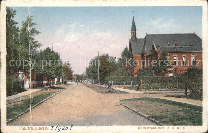 Glanerbrug Kerkstraat met RK Kerk Kirche