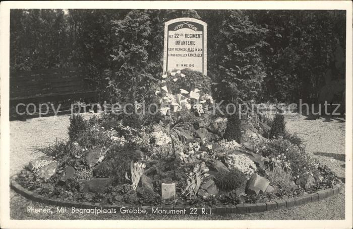 Rhenen Militaire Begraafplaats Grebbe Denkmal