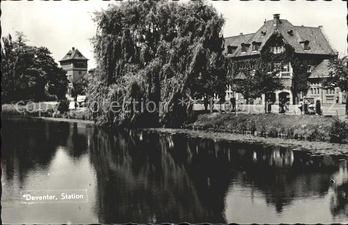 Deventer Station Bahnhof Partie am Fluss
