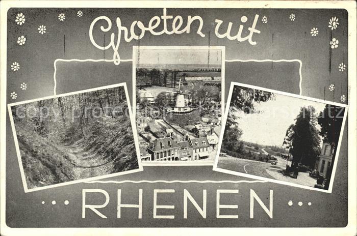 Rhenen Waldpartie Windmuehle Strassenpartie