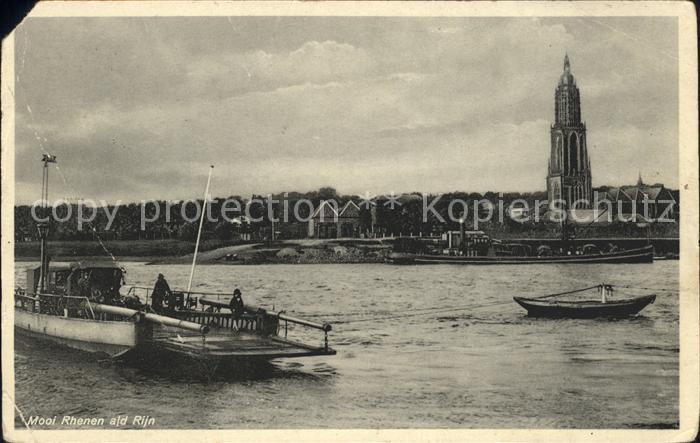 Rhenen aan de Rijn Rhein Faehrboot Kirche