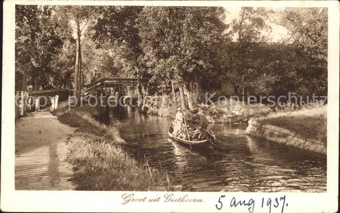 Giethoorn Kahn Wasserstrasse