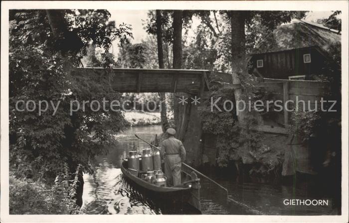 Giethoorn Melkbezorging Kahn Wasserstrasse