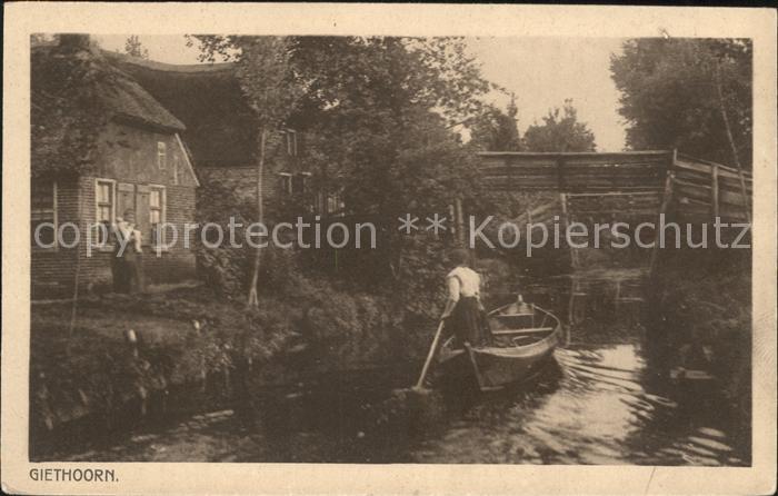 Giethoorn Kahn Wasserstrasse