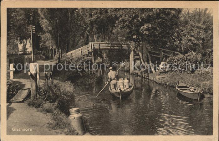 Giethoorn Melkbezorging Kahn Wasserstrasse