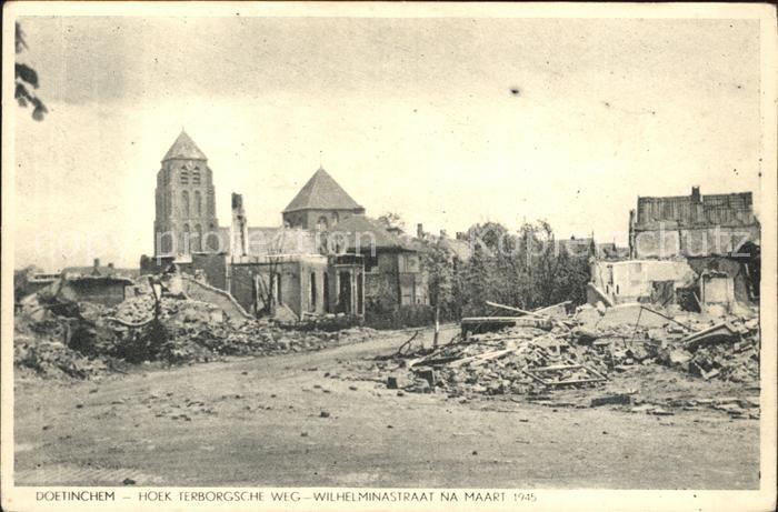 Doetinchem Terborgsche Weg Wilhelminastraat Maart 1945