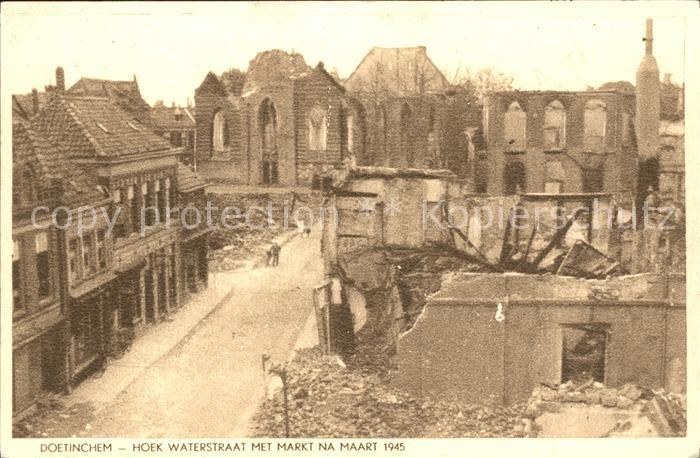 Doetinchem Waterstraat Markt Maart 1945