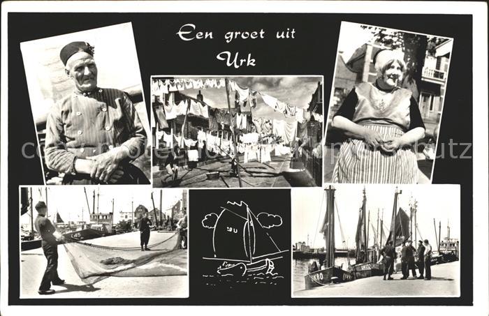Urk Nationaltrachten Hafen Segelboote