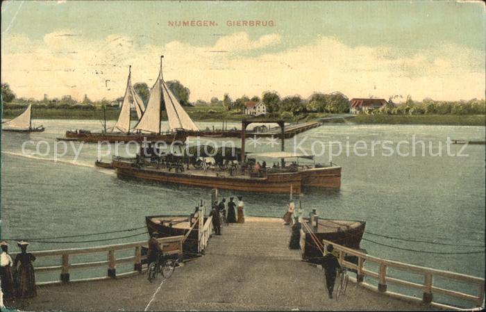 Nijmegen Gierbrug Fähre Segelboot
