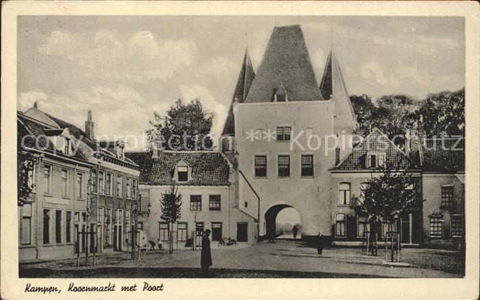 Kampen Niederlande Koornmarkt met Poort 1337