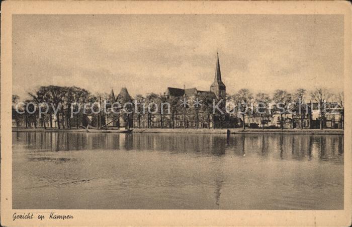Kampen Niederlande Ansicht vom Wasser aus Kirche