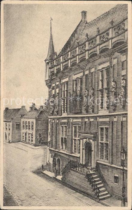Kampen Niederlande Oude Stadhuis met Trapgevel Rathaus