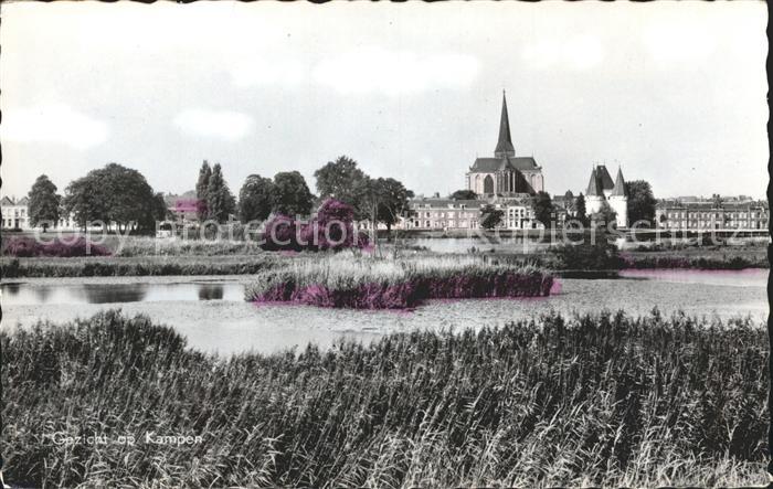 Kampen Niederlande Uferpartie an der Ijssel Kirche