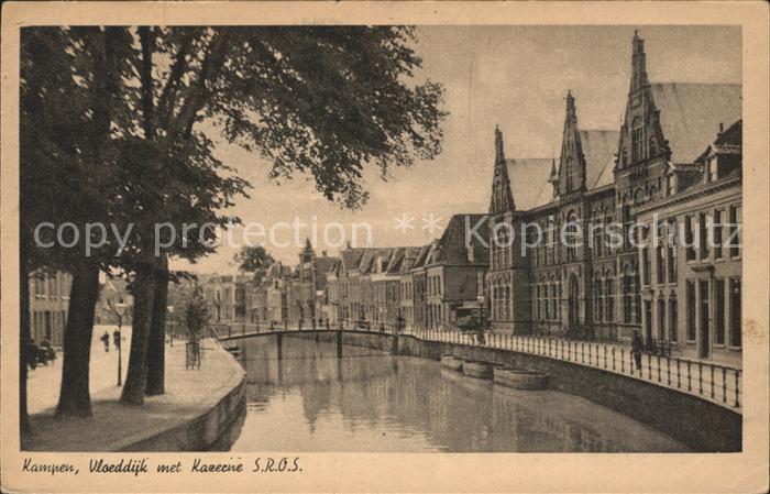 Kampen Niederlande Vloeddijk met Kazerne SROS