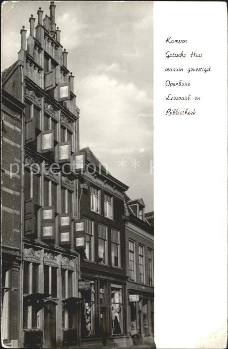 Kampen Niederlande Gothische Huis met Openbare Leeszaal Bibliothek Gotik
